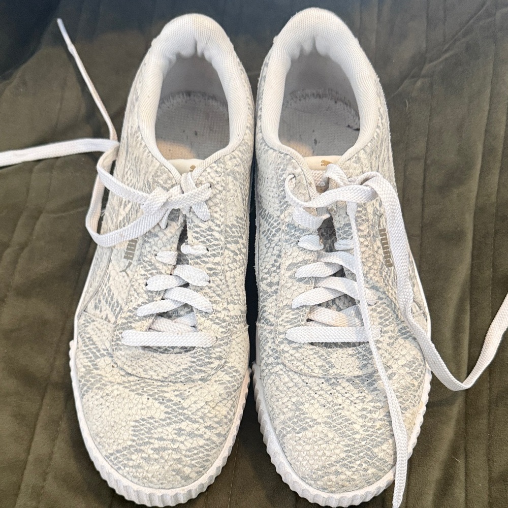 Puma White Gray Women's Sneakers